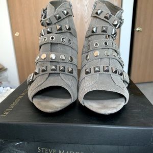 Steve Madden Luxe Heels Women Size 9 Taupe Suede